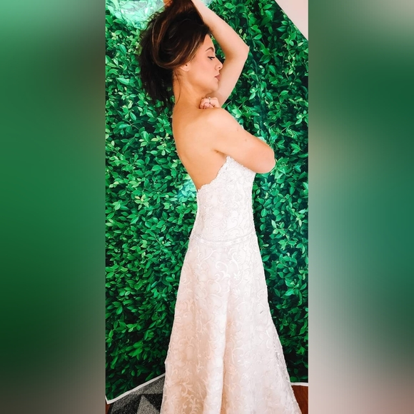 Cream colored Wedding/ pageant gown size 0/2 with custom embellishments - Picture 3 of 4